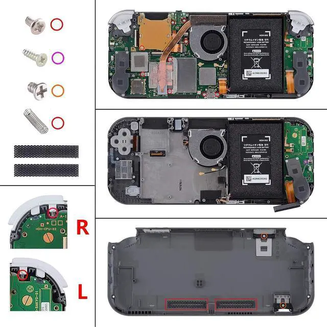 Alt view image 7 of 7 - Clear Red DIY Replacement Shell for Nintendo Switch Lite, NSL Handheld Controller Housing with Screen Protector, Custom Case Cover for Nintendo Switch Lite @