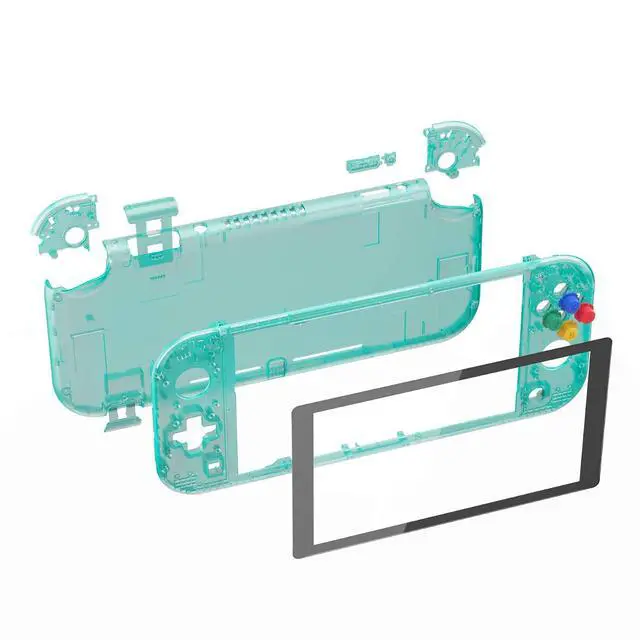 Alt view image 2 of 7 - Emerald Green DIY Replacement Shell for Nintendo Switch Lite, NSL Handheld Controller Housing w/Screen Protector, Custom Case Cover for Nintendo Switch Lite @