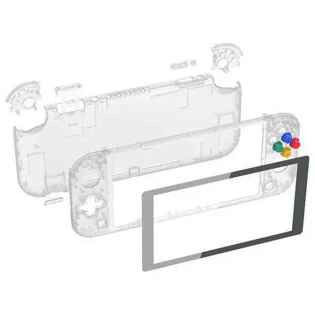 Alt view image 2 of 7 - Glow in Dark - Green DIY Replacement Shell for Nintendo Switch Lite, NSL Handheld Controller Housing with Screen Protector, Custom Case Cover for Nintendo Switch Lite @