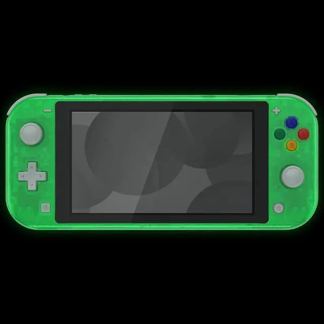 Alt view image 3 of 7 - Glow in Dark - Green DIY Replacement Shell for Nintendo Switch Lite, NSL Handheld Controller Housing with Screen Protector, Custom Case Cover for Nintendo Switch Lite @