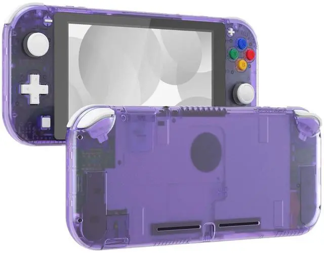 Main image of Clear Atomic Purple DIY Replacement Shell for Nintendo Switch Lite, NSL Handheld Controller Housing w/Screen Protector, Custom Case Cover for Nintendo Switch Lite @