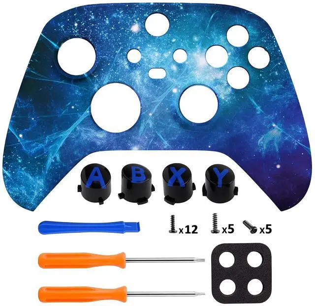 Main image of Nebula Patterned Shell + Custom ABXY Replacement Buttons for Xbox Series X/S Controller @