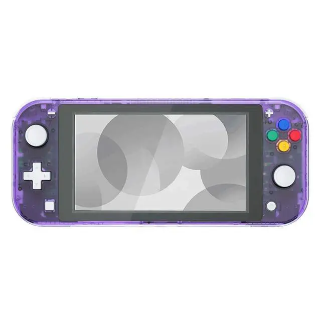 Alt view image 3 of 7 - Clear Atomic Purple DIY Replacement Shell for Nintendo Switch Lite, NSL Handheld Controller Housing w/Screen Protector, Custom Case Cover for Nintendo Switch Lite @