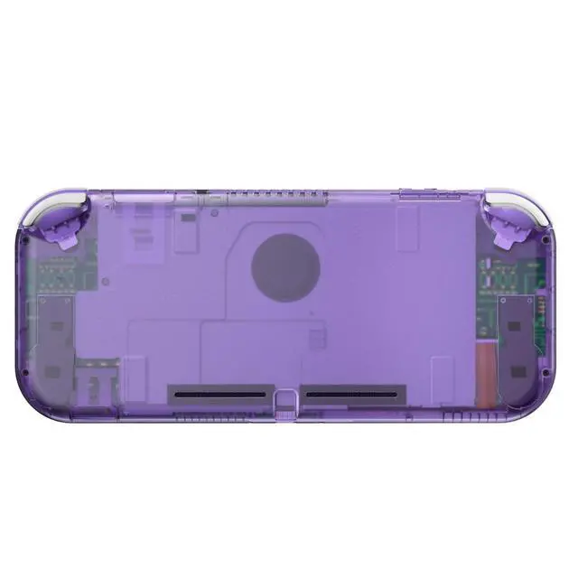 Alt view image 4 of 7 - Clear Atomic Purple DIY Replacement Shell for Nintendo Switch Lite, NSL Handheld Controller Housing w/Screen Protector, Custom Case Cover for Nintendo Switch Lite @