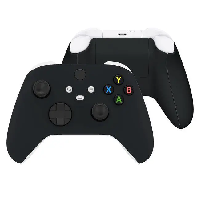 Main image of Black Replacement Side Rails + Back Shell + Faceplate for Xbox Series X/S Controller - Controller NOT Included @