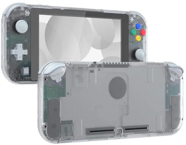 Main image of Transparent Clear DIY Replacement Shell for Nintendo Switch Lite, NSL Handheld Controller Housing w/Screen Protector, Custom Case Cover for Nintendo Switch Lite @