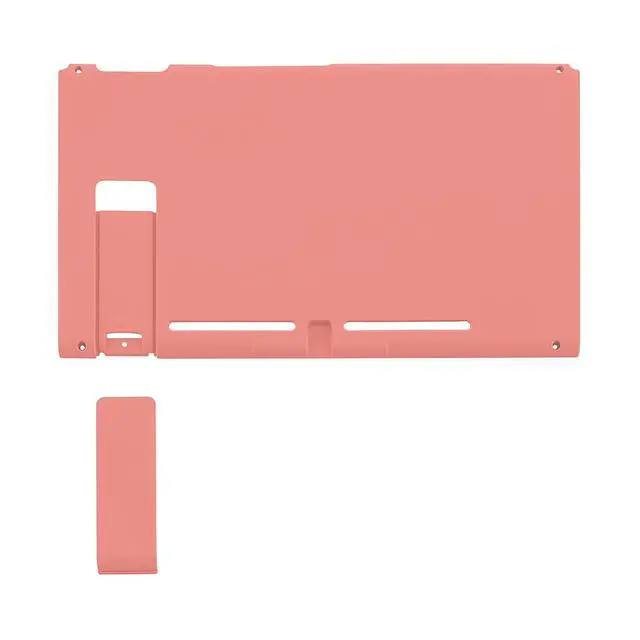 Alt view image 2 of 7 - Soft Touch Grip Coral Console Back Plate DIY Replacement Housing Shell Case for Nintendo Switch Console with Kickstand JoyCon Shell NOT Included @