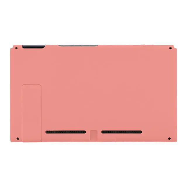 Alt view image 4 of 7 - Soft Touch Grip Coral Console Back Plate DIY Replacement Housing Shell Case for Nintendo Switch Console with Kickstand JoyCon Shell NOT Included @