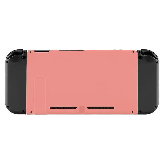 Alt view image 7 of 7 - Soft Touch Grip Coral Console Back Plate DIY Replacement Housing Shell Case for Nintendo Switch Console with Kickstand JoyCon Shell NOT Included @