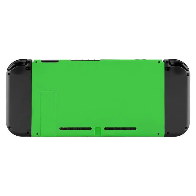 Alt view image 7 of 7 - Soft Touch Grip Green Console Back Plate DIY Replacement Housing Shell Case for Nintendo Switch Console with Kickstand JoyCon Shell NOT Included @
