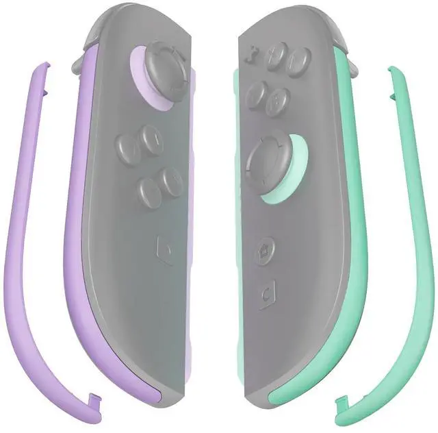 Main image of Replacement Decorative Strips for Joycon 2, Custom DIY Decoration Strip Side Housing Trim Shell with Prying Stick for Nintendo Switch 2 Controller - Purple & Green @