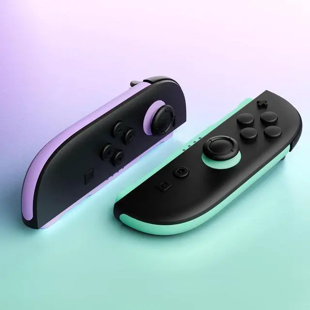Alt view image 6 of 7 - Replacement Decorative Strips for Joycon 2, Custom DIY Decoration Strip Side Housing Trim Shell with Prying Stick for Nintendo Switch 2 Controller - Purple & Green @