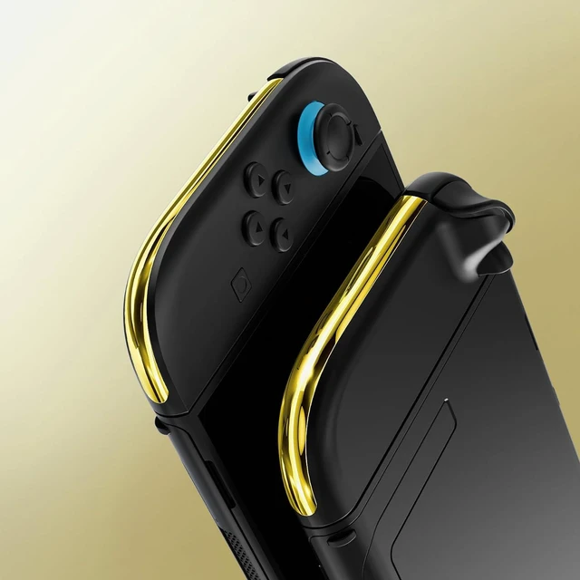 Alt view image 5 of 7 - Replacement Decorative Strips for Joycon 2, Custom DIY Decoration Strip Side Housing Trim Shell with Prying Stick for Nintendo Switch 2 Controller - Chrome Gold @