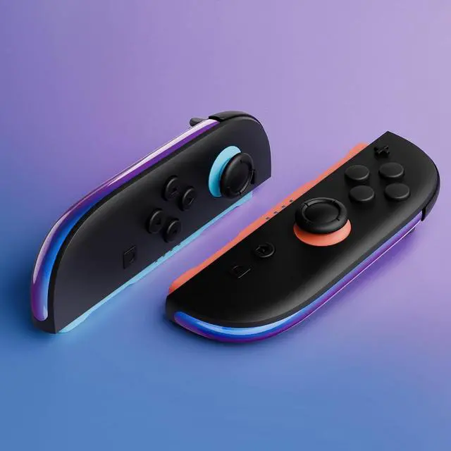 Alt view image 6 of 7 - Replacement Decorative Strips for Joycon 2, Custom DIY Decoration Strip Side Housing Trim Shell with Prying Stick for Nintendo Switch 2 Controller - Chameleon Purple Blue @