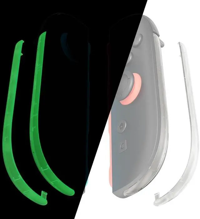 Main image of Replacement Decorative Strips for Joycon 2, Custom DIY Decoration Strip Side Housing Trim Shell with Prying Stick for Nintendo Switch 2 Controller - Glow in Dark - Green @