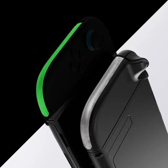 Alt view image 5 of 7 - Replacement Decorative Strips for Joycon 2, Custom DIY Decoration Strip Side Housing Trim Shell with Prying Stick for Nintendo Switch 2 Controller - Glow in Dark - Green @