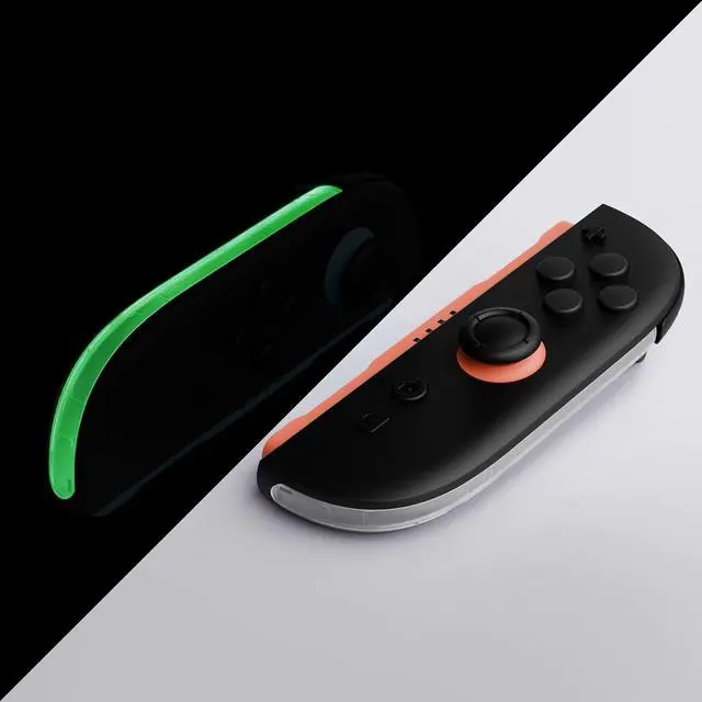 Alt view image 6 of 7 - Replacement Decorative Strips for Joycon 2, Custom DIY Decoration Strip Side Housing Trim Shell with Prying Stick for Nintendo Switch 2 Controller - Glow in Dark - Green @