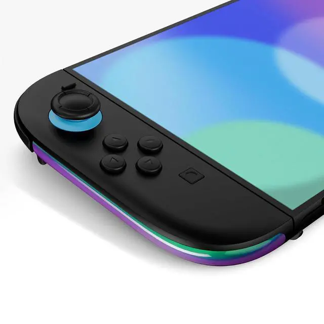 Alt view image 7 of 7 - Replacement Decorative Strips for Joycon 2, Custom DIY Decoration Strip Side Housing Trim Shell with Prying Stick for Nintendo Switch 2 Controller - Chameleon Green Purple @