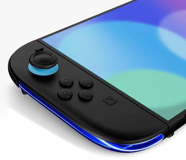 Alt view image 7 of 7 - Replacement Decorative Strips for Joycon 2, Custom DIY Decoration Strip Side Housing Trim Shell with Prying Stick for Nintendo Switch 2 Controller - Chrome Blue @