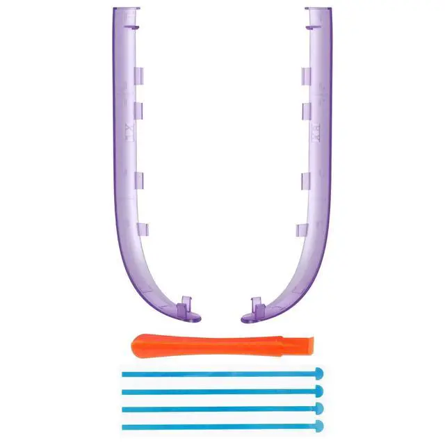 Alt view image 2 of 7 - Replacement Decorative Strips for Joycon 2, Custom DIY Decoration Strip Side Housing Trim Shell with Prying Stick for Nintendo Switch 2 Controller - Clear Atomic Purple @