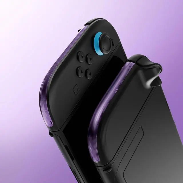 Alt view image 5 of 7 - Replacement Decorative Strips for Joycon 2, Custom DIY Decoration Strip Side Housing Trim Shell with Prying Stick for Nintendo Switch 2 Controller - Clear Atomic Purple @