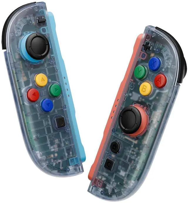 Alt view image 2 of 7 - DIY Replacement Shell Buttons for Joycon 2, Housing Faceplate Case + Decorative Strips + ABXY Direction Keys + Tools for Nintendo Switch 2 Controller - Essence Version - Clear Glacier Blue @