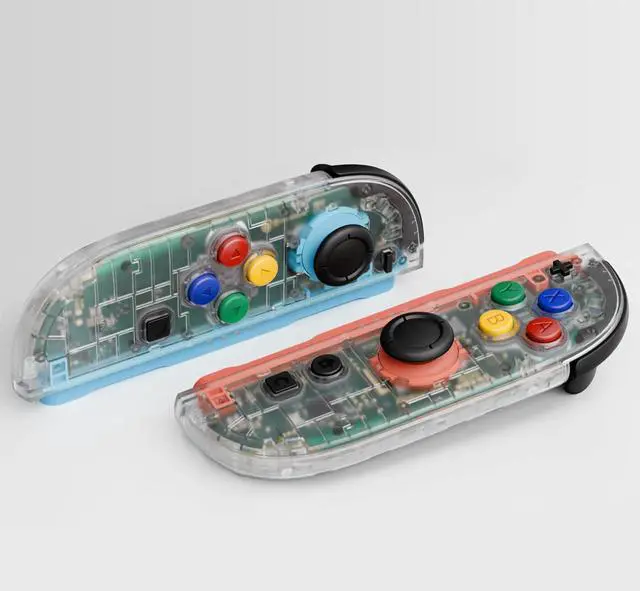 Alt view image 6 of 7 - DIY Replacement Shell Buttons for Joycon 2, Custom Housing Faceplate Case + Decorative Strips + ABXY Direction Keys + Tools for Nintendo Switch 2 Controller - Essence Version - Clear @