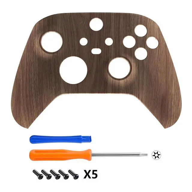 Alt view image 3 of 7 - Custom Shell for Xbox Series X & S Controller, Wood Grain Replacement Cover Front Housing Cover for Xbox Core Controller Wireless @