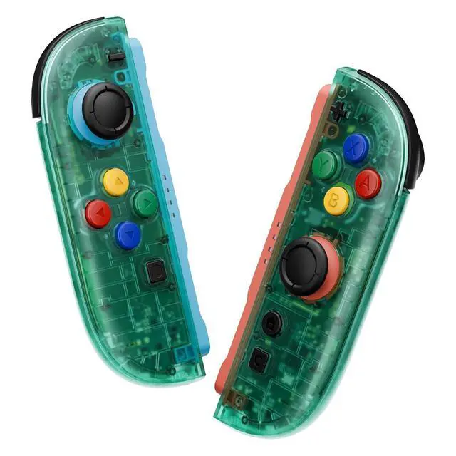 Alt view image 2 of 7 - Replacement Shell Buttons for Joycon 2, Custom Housing Faceplate Case + Decorative Strips + ABXY Direction Keys + Tools for Nintendo Switch 2 Controller - Essence Version - Emerald Green @
