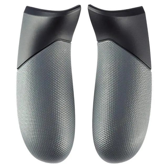 Alt view image 3 of 7 - Gray Rubberized Right Left Side Rails, Replacement Rear Handle Grips, Back Panels Faceplates Kits for Xbox One Elite Controller (Model 1698) @