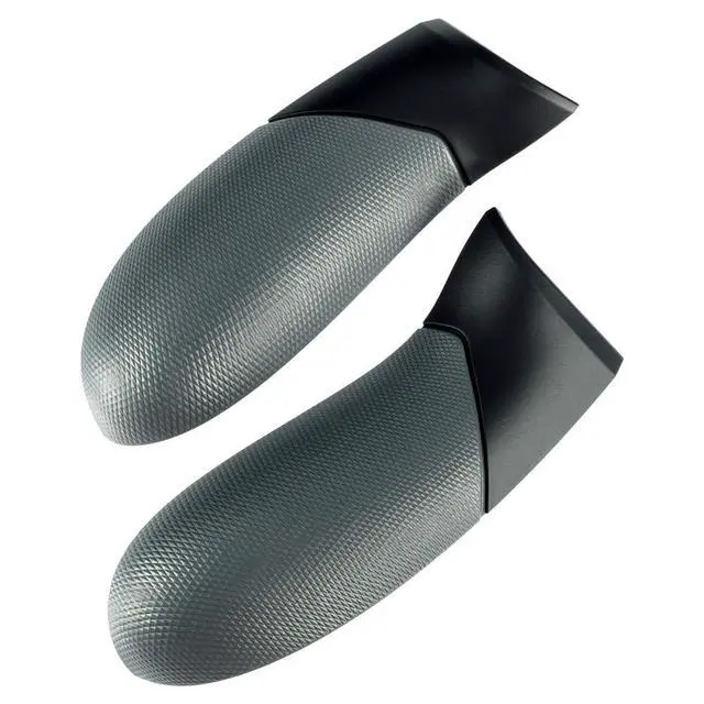 Alt view image 7 of 7 - Gray Rubberized Right Left Side Rails, Replacement Rear Handle Grips, Back Panels Faceplates Kits for Xbox One Elite Controller (Model 1698) @