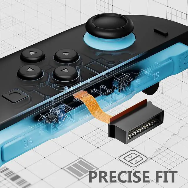 Alt view image 3 of 7 - ZL ZR Buttons Replacement Tactile Switches Ribbon Flex Cable for Joycon 2, Custom Left Right Controller Charging Connector Female Socket Port FPC Cable Repair Parts for Nintendo Switch 2 @