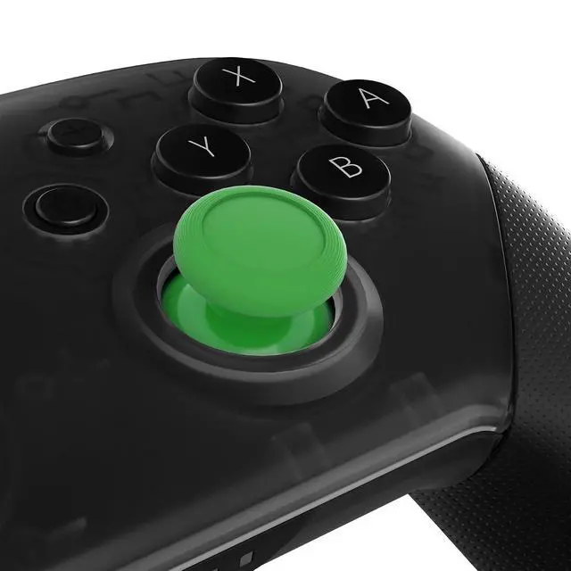 Alt view image 2 of 7 - Green Replacement 3D Joystick Thumbsticks, Analog Thumb Sticks with Cross Screwdriver for Nintendo Switch Pro Controller @