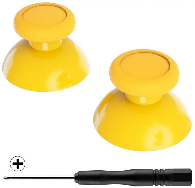 Main image of Yellow Replacement 3D Joystick Thumbsticks, Analog Thumb Sticks with Cross Screwdriver for Nintendo Switch Pro Controller @