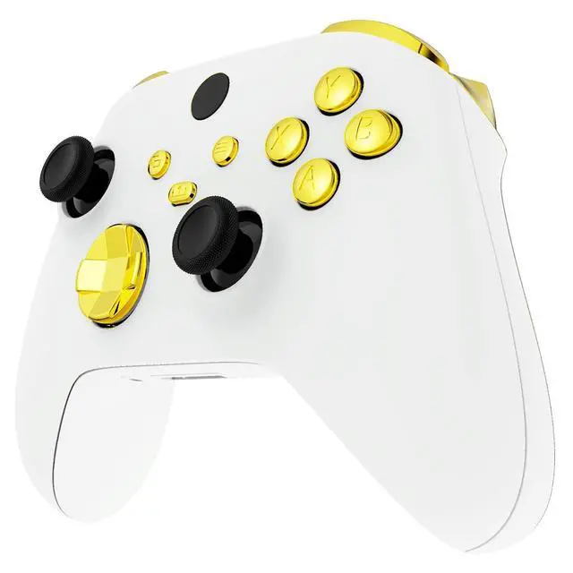 Alt view image 5 of 7 - Replacement Buttons for Xbox Core Wireless Controller, Chrome Gold Glossy Custom LB RB LT RT Bumpers Trigers Dpad ABXY Start Back Sync Share Keys Parts for Xbox Series X & S Controller @