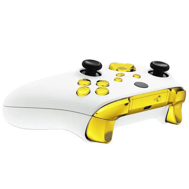 Alt view image 6 of 7 - Replacement Buttons for Xbox Core Wireless Controller, Chrome Gold Glossy Custom LB RB LT RT Bumpers Trigers Dpad ABXY Start Back Sync Share Keys Parts for Xbox Series X & S Controller @