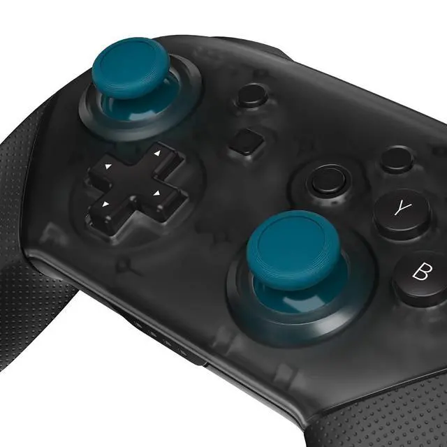 Alt view image 3 of 7 - Mineral Blue Replacement 3D Joystick Thumbsticks, Analog Thumb Sticks with Cross Screwdriver for Nintendo Switch Pro Controller @