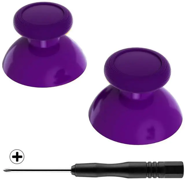 Main image of Purple Replacement 3D Joystick Thumbsticks, Analog Thumb Sticks with Cross Screwdriver for Nintendo Switch Pro Controller @