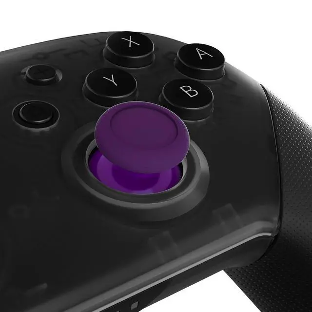 Alt view image 2 of 7 - Purple Replacement 3D Joystick Thumbsticks, Analog Thumb Sticks with Cross Screwdriver for Nintendo Switch Pro Controller @
