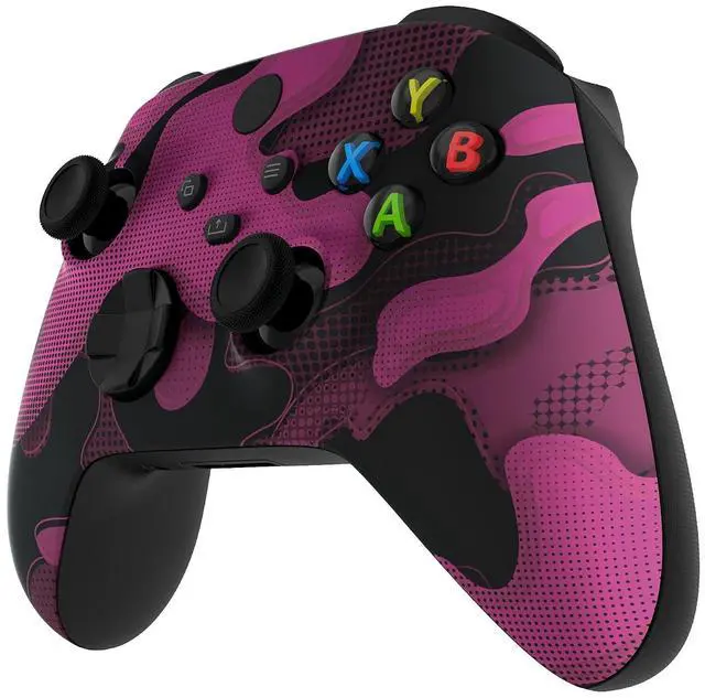 Alt view image 5 of 7 - Replacement Shell for Xbox Series X & S Controller - Unleash Your Style - Rose Red Black Camouflage Custom Front Housing Cover for Xbox Core Controller Wireless @