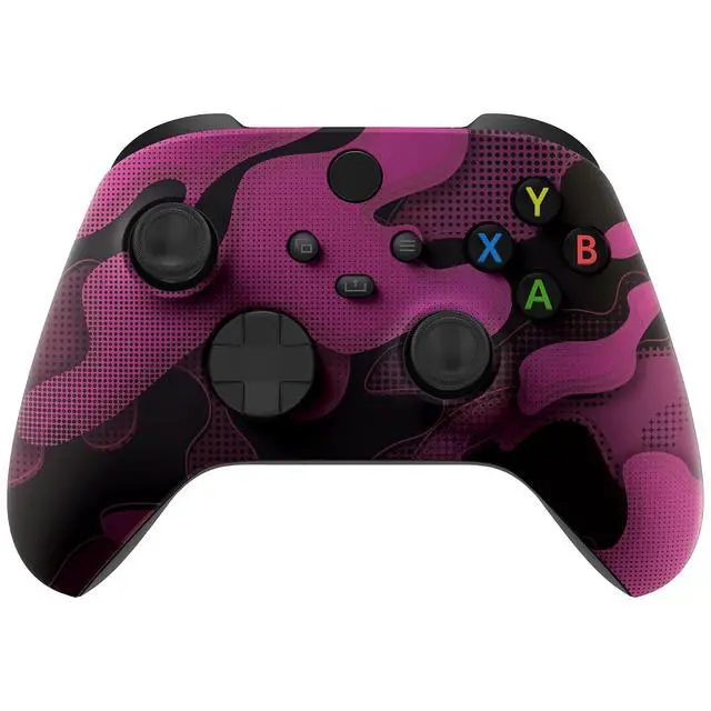 Alt view image 4 of 7 - Replacement Shell for Xbox Series X & S Controller - Unleash Your Style - Rose Red Black Camouflage Custom Front Housing Cover for Xbox Core Controller Wireless @