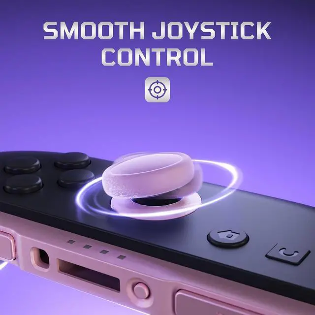 Alt view image 7 of 7 - Replacement 3D Joystick & Thumb Grips & Side Rail Shell Buttons for Nintendo Switch 2 JoyCon, Console Rail Stickers Left Right Analog Thumbsticks Caps for Switch 2 - Cherry Blossoms Pink @