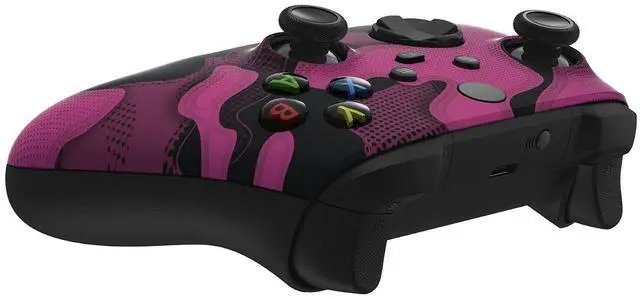 Alt view image 7 of 7 - Replacement Shell for Xbox Series X & S Controller - Unleash Your Style - Rose Red Black Camouflage Custom Front Housing Cover for Xbox Core Controller Wireless @