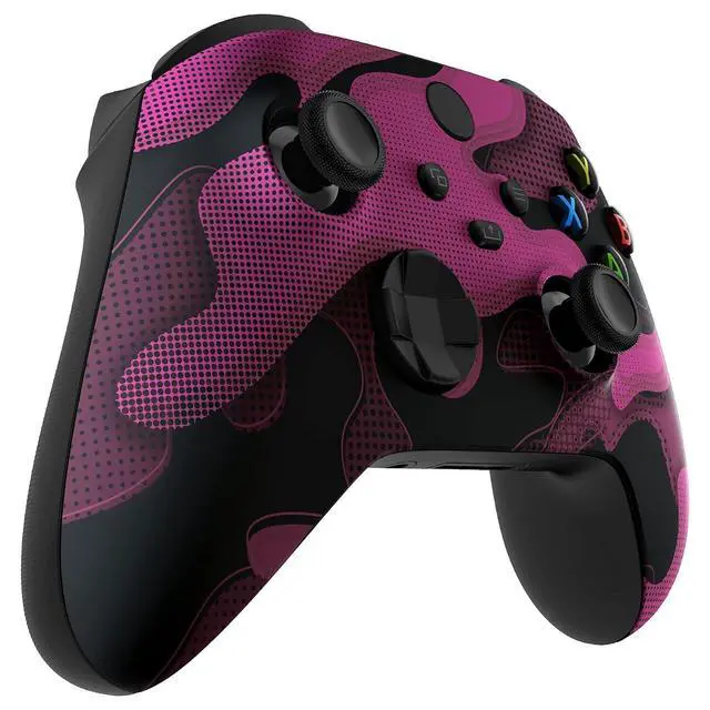 Alt view image 6 of 7 - Replacement Shell for Xbox Series X & S Controller - Unleash Your Style - Rose Red Black Camouflage Custom Front Housing Cover for Xbox Core Controller Wireless @