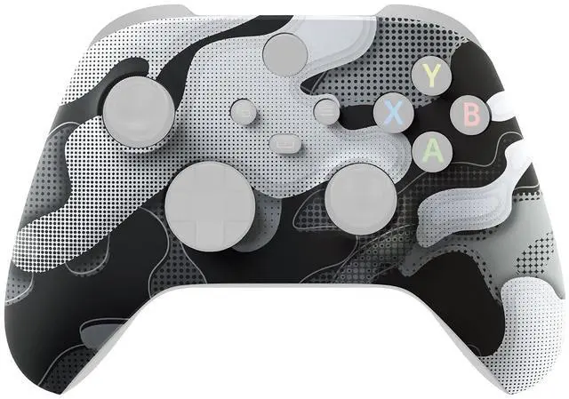 Main image of Custom Shell for Xbox Series X & S Controller - Revitalize Your Controller - Black White Camouflage Replacement Front Housing Cover for Xbox Core Controller Wireless @
