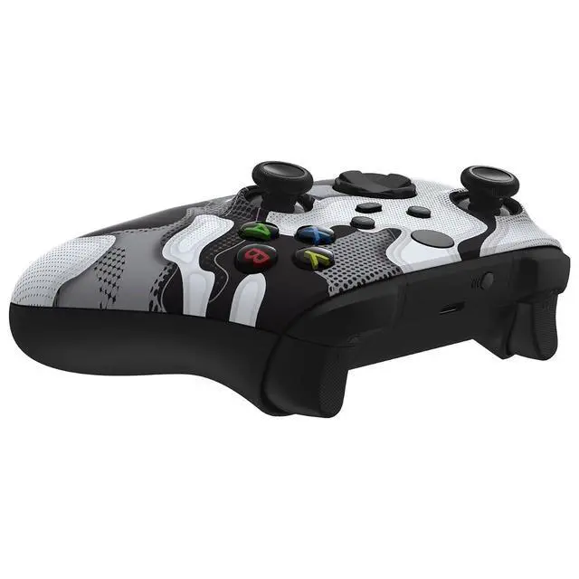 Alt view image 7 of 7 - Custom Shell for Xbox Series X & S Controller - Revitalize Your Controller - Black White Camouflage Replacement Front Housing Cover for Xbox Core Controller Wireless @