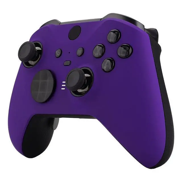 Alt view image 5 of 7 - Purple Soft Touch Grip Faceplate Cover, Front Housing Shell Case Replacement Kit for Xbox One Elite Series 2, Xbox Elite 2 Core Controller Model 1797 - Controller NOT Included @