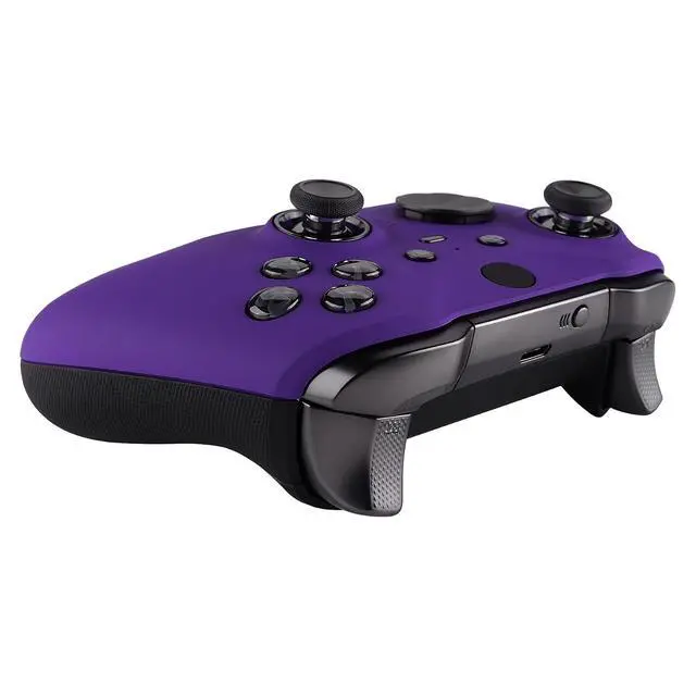Alt view image 7 of 7 - Purple Soft Touch Grip Faceplate Cover, Front Housing Shell Case Replacement Kit for Xbox One Elite Series 2, Xbox Elite 2 Core Controller Model 1797 - Controller NOT Included @