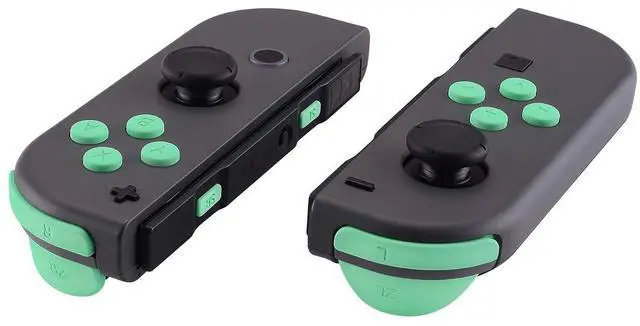 Main image of DIY Full Set Buttons for Nintendo Switch & Switch OLED, Custom Replacement Buttons for JoyCon, ABXY Direction Keys SR SL L R ZR ZL + - Home Capture Trigger Buttons Springs - Mint Green @