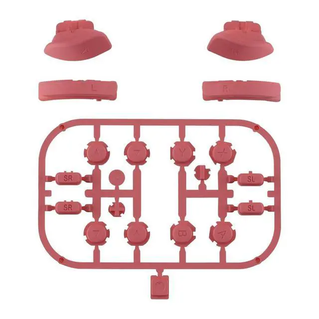 Alt view image 2 of 7 - DIY Full Set Buttons for Nintendo Switch & Switch OLED, Custom Replacement Buttons for JoyCon, ABXY Direction Keys SR SL L R ZR ZL + - Home Capture Trigger Buttons Springs - Indian Red @